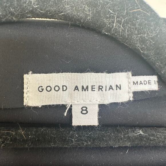 NWT Good American Womens Black Scuba Funnel Neck Bodysuit Size 8 (5XL) GB0354 - Picture 6 of 10